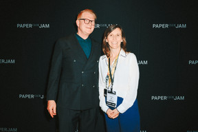 Daniel Bock (XAL) and Géraldine Gij (Paperjam Club). Photo: Julian Pierrot/Paperjam