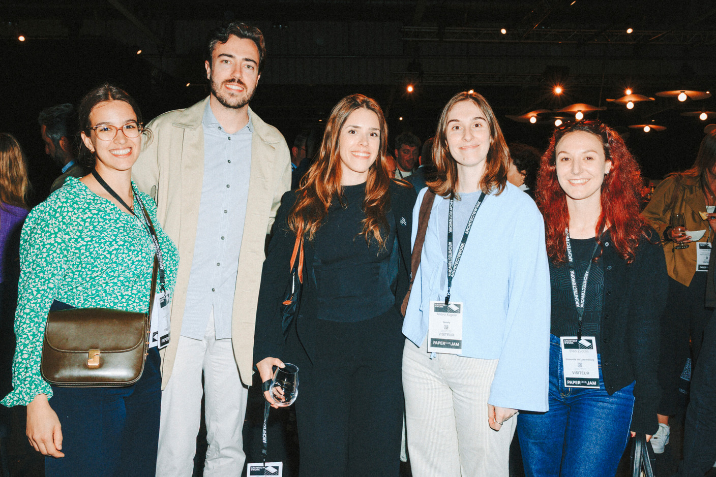 Alic Prum (M3 Architecte/YAA) in the middle, Aitana Kugeler (Sensity) and Elisa Zuccoli (Université de Luxembourg) on the right. Photo: Julian Pierrot/Paperjam