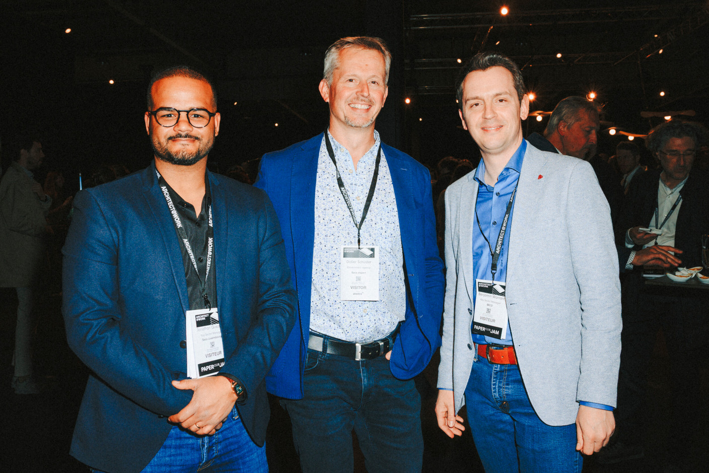 Jonathan Quezada, Didier Schuster and Benjamin Warrant (Seco Luxembourg). Photo: Julian Pierrot/Paperjam