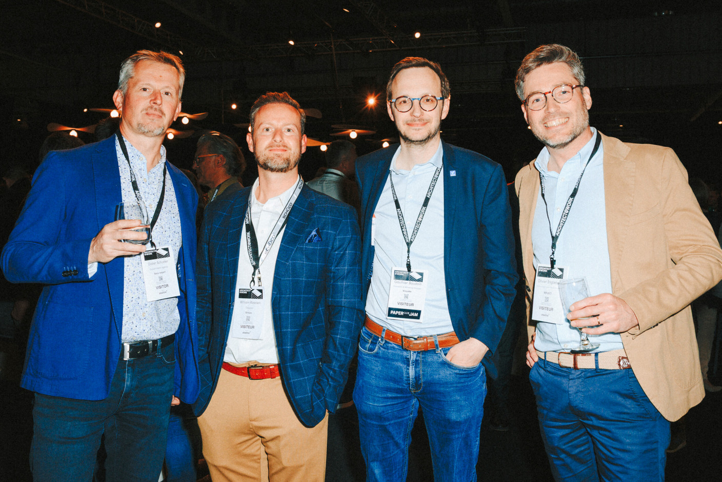 Didier Schuster, William Rosolen (Seco Luxembourg), Gauthier Baudoin (Vinçotte) and Olivier Englebert (Reflect). Photo: Julian Pierrot/Paperjam