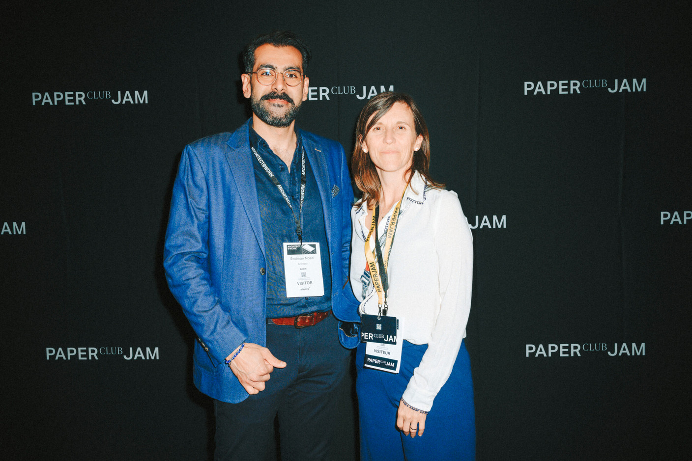 Radman Nasiri (ACOM) and Géraldine Gij (Paperjam Club). Photo: Julian Pierrot/Paperjam