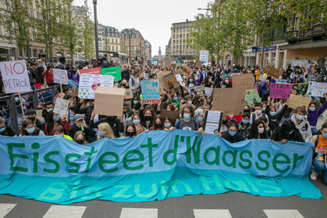 C’était la première grande action de Youth for Climate Luxembourg depuis deux ans. (Photo: Romain Gamba/Maison Moderne)