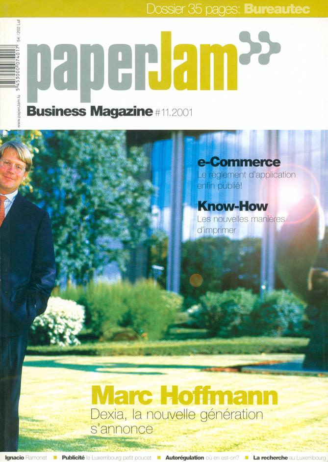 Novembre 2001. Marc Hoffmann par Patrick Muller. Archives / Maison Moderne