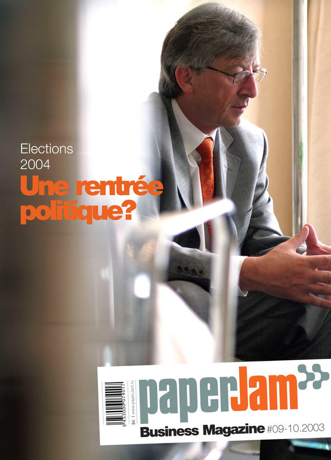 Septembre-octobre 2003. Jean-Claude Juncker par David Laurent. Archives / Maison Moderne