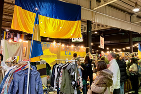 Ukraine’s stand at the Bazar sold traditional clothing and dishes. Photo: Lydia Linna/Maison Moderne