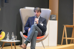 Eron Angjele, co-founder, Arquant Capita, at the 2023 Cryptoassets Management Conference hosted by PwC on 4 May. Photo: Matic Zorman / Maison Moderne