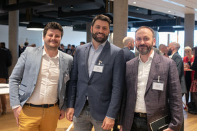 Hugo Vautier (Opportunity Financial Services), Anthony Lollieux (BGL BNP Paribas) at the 2023 Cryptoassets Management Conference, hosted by PwC Luxembourg on 4 May 2023. Photo: Matic Zorman / Maison Moderne
