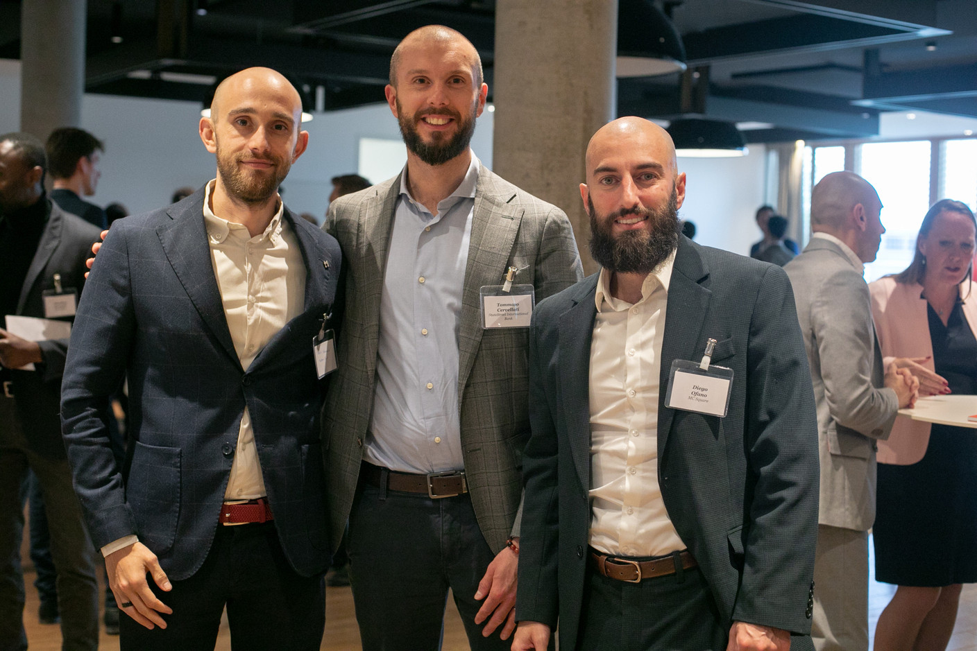 Tommaso Cervellati (State Street International Bank), Diego Ofano (MC Square) at the 2023 Cryptoassets Management Conference, hosted by PwC Luxembourg on 4 May 2023. Photo: Matic Zorman / Maison Moderne