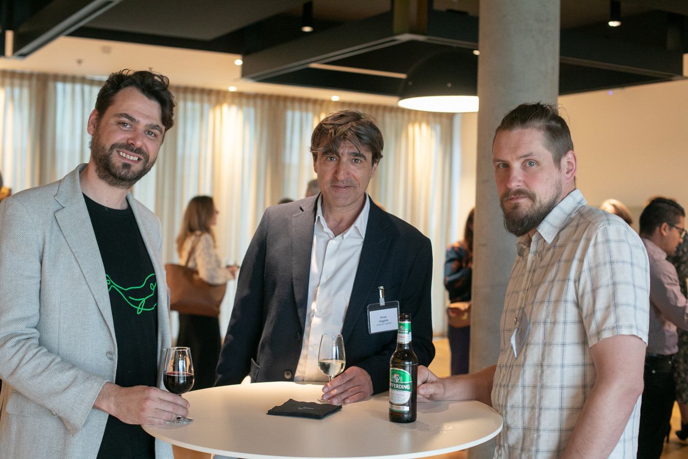 Eron Angjele (co-founder, Arquant Capita), attendees at the 2023 Cryptoassets Management Conference, hosted by PwC Luxembourg on 4 May 2023. Photo: Matic Zorman / Maison Moderne
