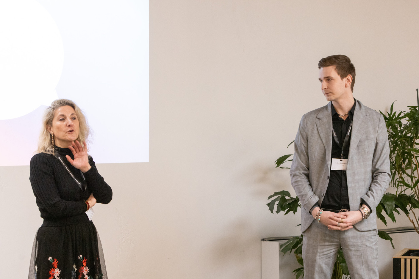 Stéphanie Servidio (GCP Consulting) et Andrew Gliedner (Luxnetwork). (Photo: Marie Russillo/Maison Moderne)