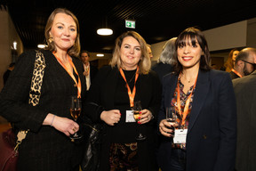 Pauline Montpellier (City One), Mathilde Lambin (Manpower Group Luxembourg) and Chaffa Zaroui (Fidès Executive Partner). (Photo: Eva Krins /Maison Moderne)