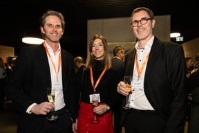 Max Folscheid, Carole Bentz (Domaine Claude Bentz) and Patrice Lazerges (ING). (Photo: Eva Krins /Maison Moderne)