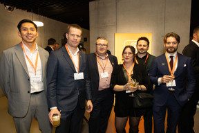 Namkai Narankhuu, Quentin Jadoul, Eric Dejon, Jennifer Martins, Nunzio Maugeri and Thibaut Mouchette (ING). (Photo: Eva Krins /Maison Moderne)