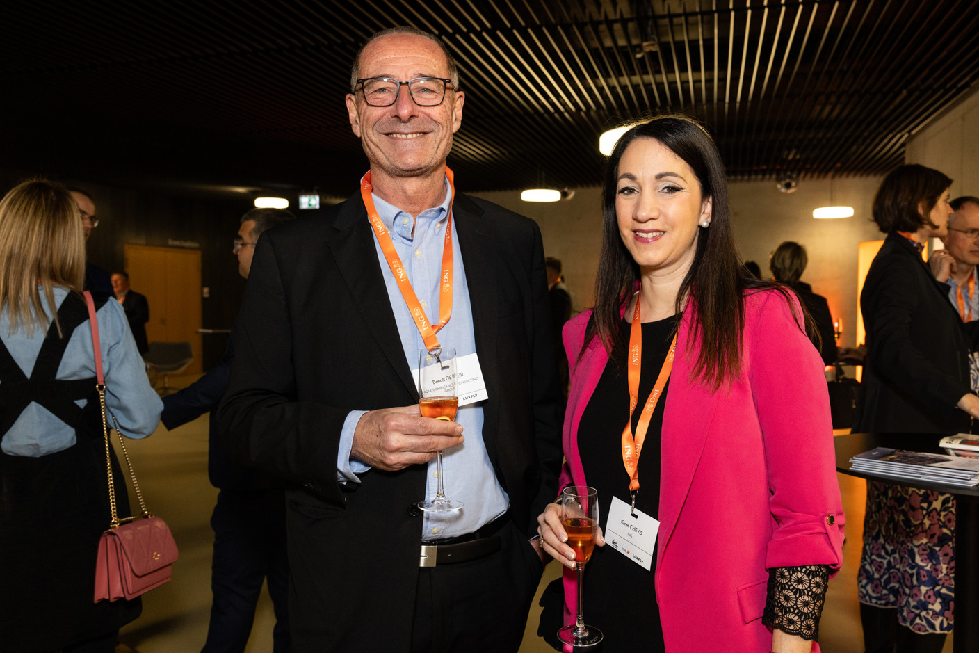 Benoit De Beir (Agile Significance Consulting Group) and Karen Chevis (ING). (Photo: Eva Krins /Maison Moderne)