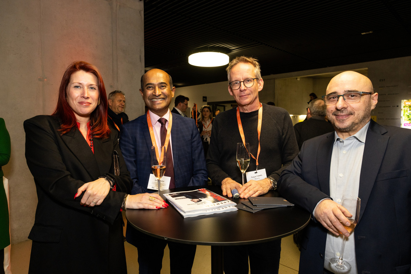 Stéphanie Kitoskis (Paperjam Club), Ajit Mathew (Allegiance Focal Point Coaching), François Turmel (TPE-Intel) and Jean-Claude Negri (Paperjam Bible). (Photo: Eva Krins /Maison Moderne)