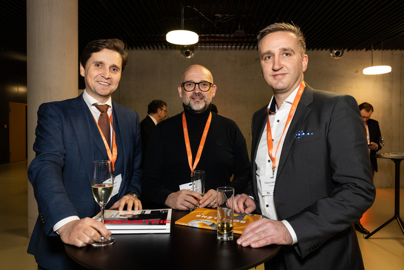 Anthony Wolf (Sia Partners), Tony Russo (Novalair Luxembourg) and Dariusz Landsberg (Fundequate). (Photo: Eva Krins /Maison Moderne)