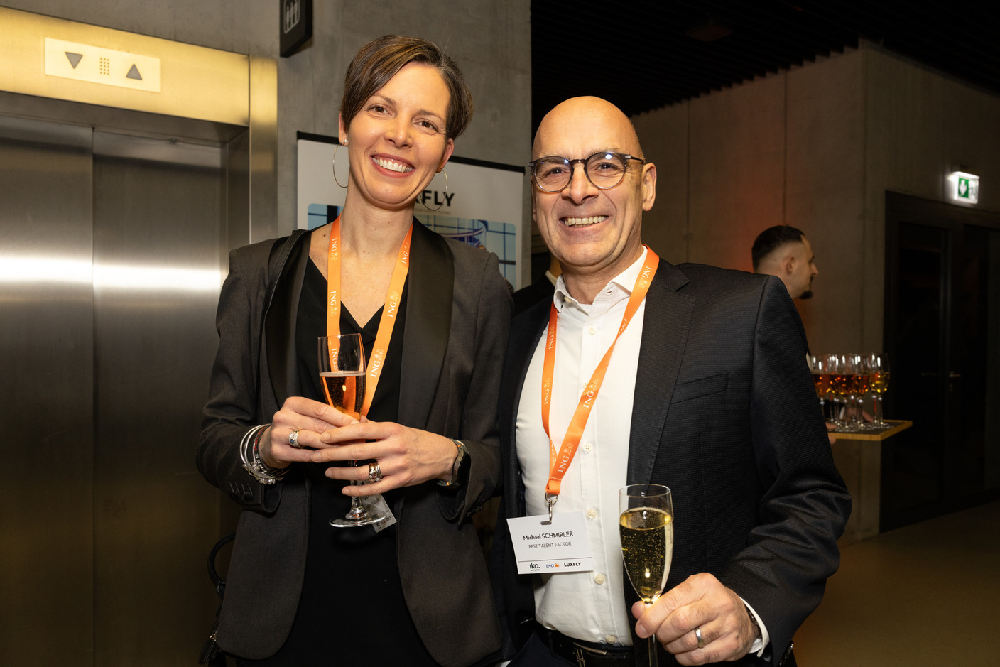 Giulia Lannucci (Know ThyBrand Women) and Michael Schmirler (Best Talent Factor). (Photo: Eva Krins /Maison Moderne)