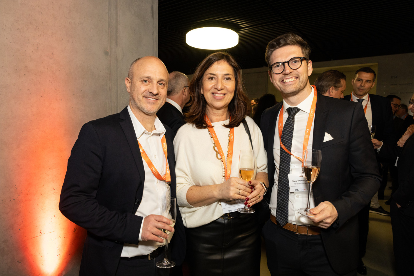 Antoine Veschi (Monster Luxembourg), Nathalie Delebois (Do recruitment Advisors) and Bruno Van de Vloet (Advisory Key Holding). (Photo: Eva Krins /Maison Moderne)