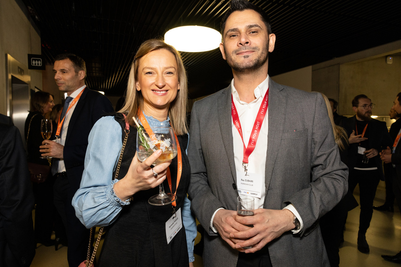 Agnieszka Parisse (Anderson Wise) and Ray Zubairi (Paperjam Club). (Photo: Eva Krins /Maison Moderne)