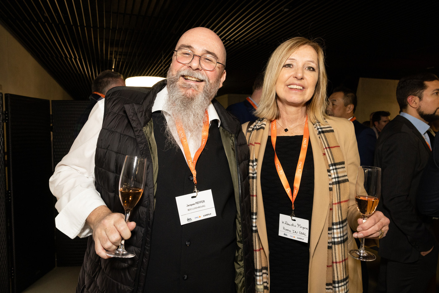 Jacques Peffer (Bdo Luxembourg) and Klaudia Majerus (Home In). (Photo: Eva Krins /Maison Moderne)