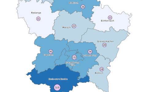 Les contaminations ralentissent depuis quatre semaines et se concentrent toujours dans la moitié sud du pays. (Carte: ministère de la Santé)