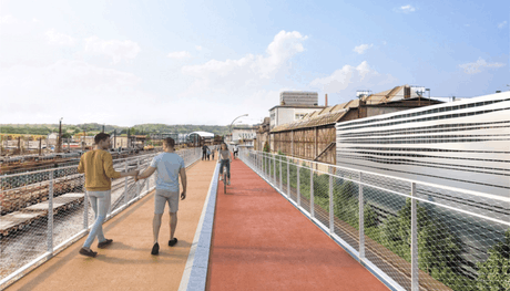 Une vue de la future piste cyclable 104. (Illustration: ministère de la Mobilité et des Travaux Publics)