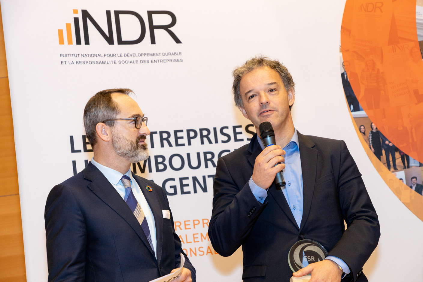 Norman Fisch et Michel Reckinger (Photo: Michel Brumat pour INDR Luxembourg)