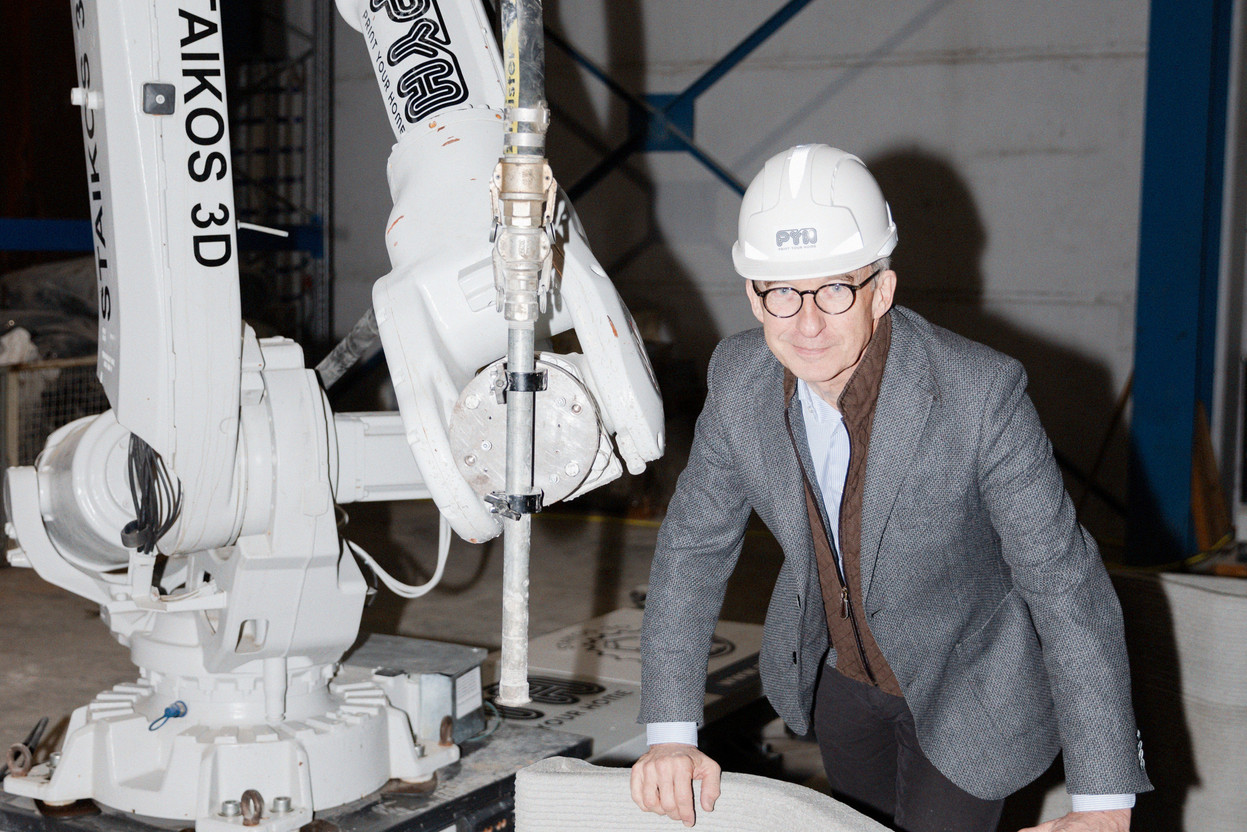 The boss of Bétons Feidt wants to open up the debate on a different way of building, thanks to 3D concrete. A technique that will not solve the problem of construction, but which offers an alternative. (Photo: Romain Gamba)