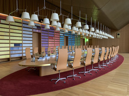 La grande salle des délibérés accueille la réunion générale des juges de la Cour, tous les mardis. ((Photo: Paperjam))
