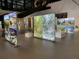 Une exposition retrace l'évolution du quartier du Kirchberg, parallèlement à celle du complexe de la CJUE. ((Photo: Paperjam))