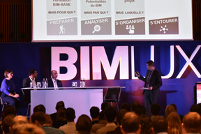 Céline Coubray (Maison Moderne), Moreno Viola (CRTI-B), David Determe (OAI) et Francis Schwall (Neobuild) ((Photo: CRTI-B))