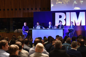 Céline Coubray (Maison Moderne), Moreno Viola (CRTI-B), David Determe (OAI), Francis Schwall (Neobuild) et Sylvain Kubicki (Liser) ((Photo: CRTI-B))