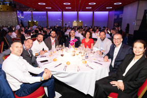 Boban Todorovic (OBG), Patrick Meyer (Belvédère), Cédric Fouache (OBG), Philippe Raphaël (Paperjam Club), Xavier Duboisdendien (Duboisdendien), Murielle Cornely (Lampertz Stone Design), David Van De Broeck (CBRE), Gilles Hempel (Fondation pour accès au logement) and Lyann Ansay (Jim Clemes Associates). Photos: Eva Krins/Maison Moderne