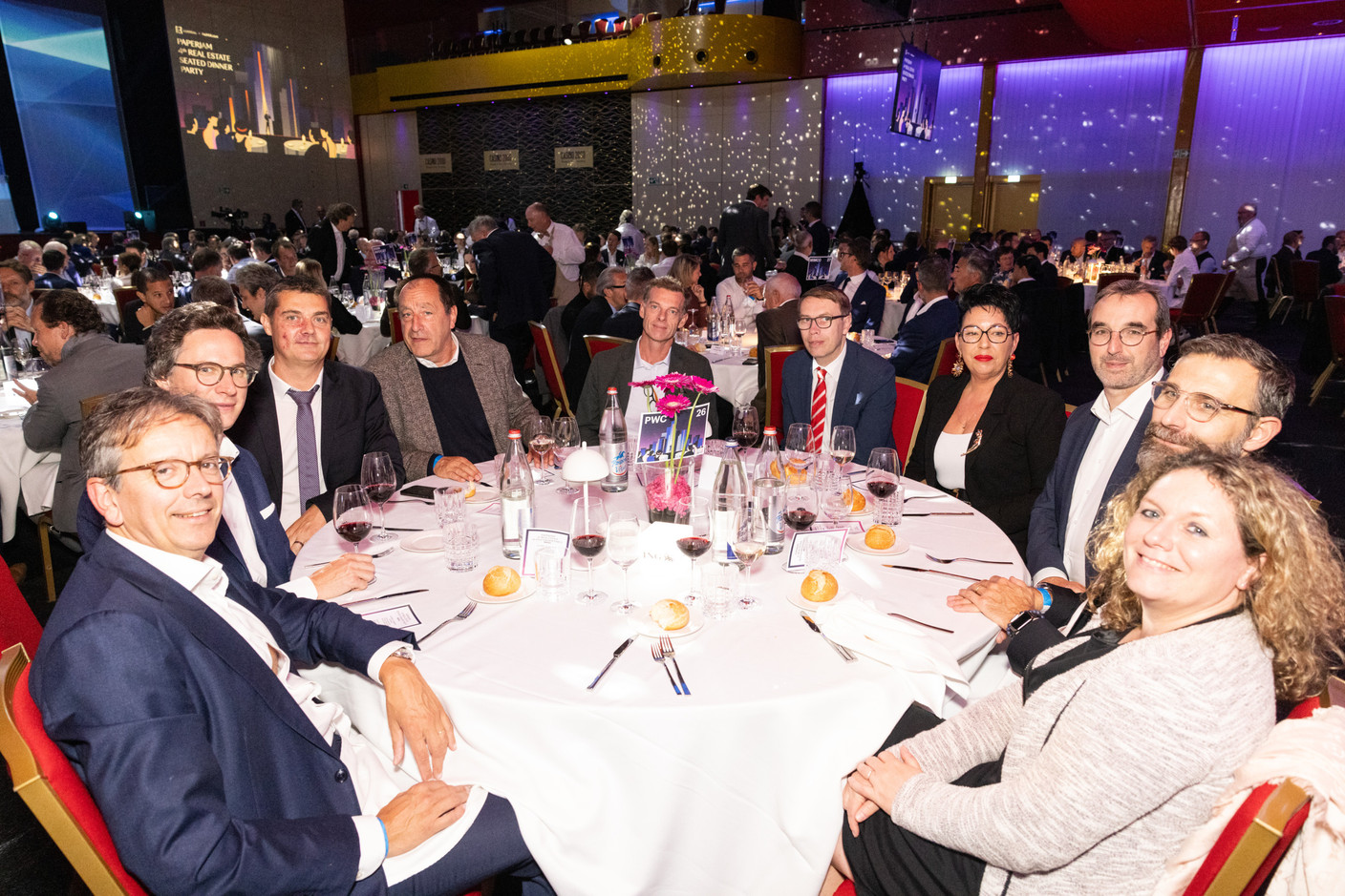 Michel Van Geyte (Nextensa), Jeff Burmeister (Lionstone Capital Management), Pierre Wauthier (PwC), Wim Lammertyn (MG Real Estate), Jean-Michel Germain (Nhood), Serge Hoffmann (PwC), Anne-Françoise Longueville (iMMMMo), Dominique Laurent (PwC), Arnaud Schreiber (iTrust Real Estate) and Aurélie Batrel (PwC). Photos: Eva Krins/Maison Moderne