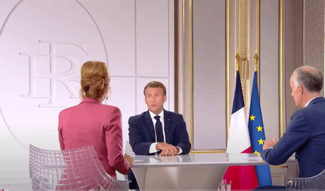 Le président français a, entre autres, évoqué la crainte d’un rebond épidémique du Covid-19 et différents points concernant la reprise économique. (Photo: Capture d’écran / Youtube Elysée)