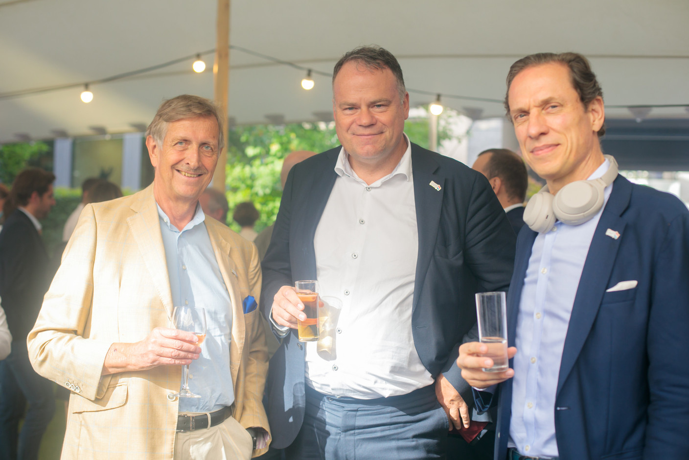 Carlo Thill, vice-président de la Lhoft (à gauche); Gerard Hoffmann, membre du conseil d’administration de la Lhoft (au centre). (Photo: Matic Zorman/Maison Moderne)