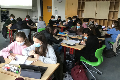 La classe 7C6 du Lycée Aline Mayrisch a remporté le premier prix du concours «Jeune journaliste» dans la catégorie des moins de 12 ans. (Photo: LAML)