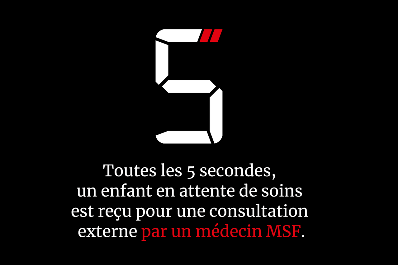 Toutes les 5 secondes, un enfant en attente de soins est reçu pour une consultation externe par un médecin MSF Maison Moderne