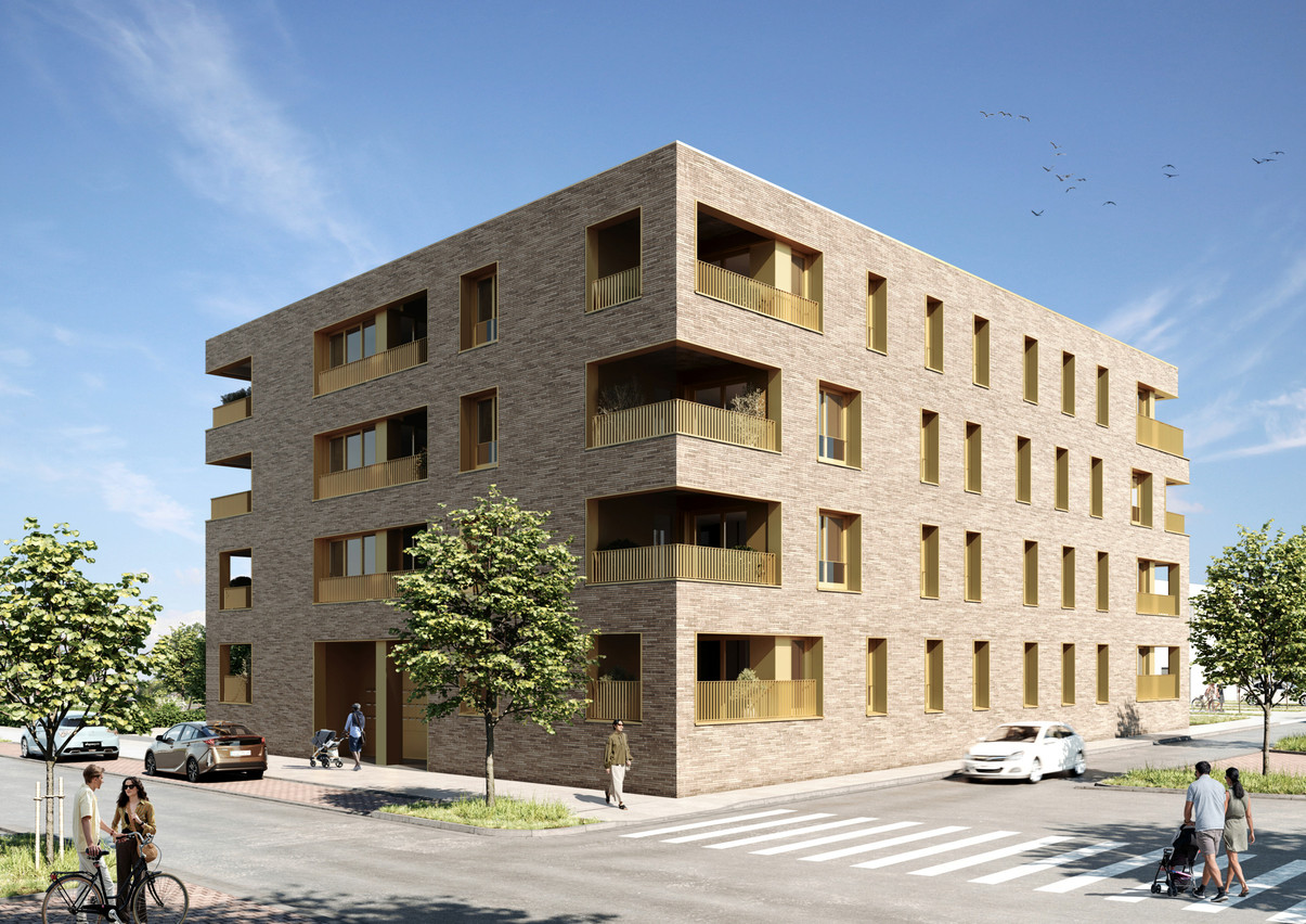 Project under construction at Nonnewisen in Esch-sur-Alzette. 3D image: SNHBM/Banana Republic Office
