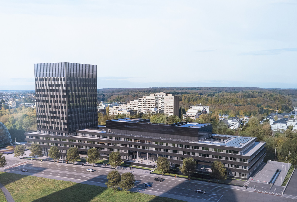 The future European Investment Bank building in Kirchberg will house 1,500 workstations. Photo: Guy Wolff/Maison Moderne