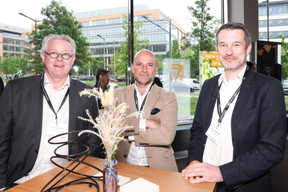 Jan Pieter Hiddema, Christophe Boldo et Wouter Gesquiere (ING). (Photo: Marie Russillo/Maison Moderne)