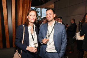 Mathilde Bruno et Luca Fiume (J.P. Morgan Private Bank). (Photo: Marie Russillo/Maison Moderne)