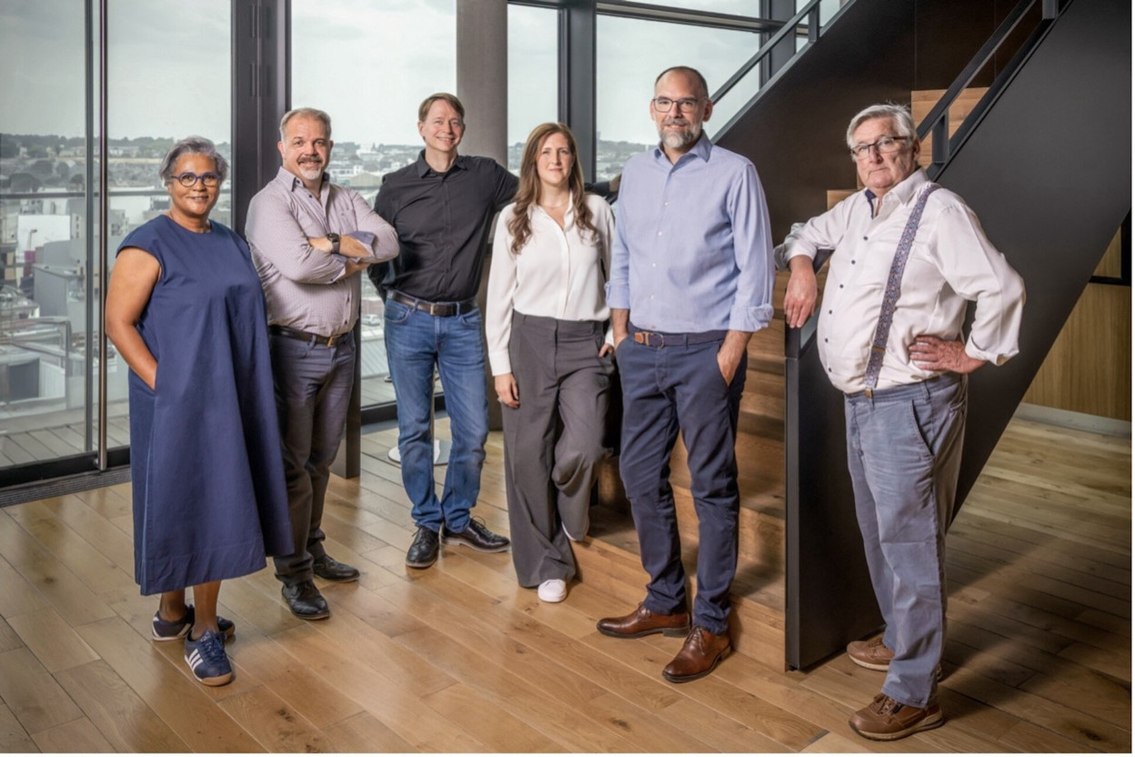 Myriam Mennel, Christian Feyereisen, Marc Wagner, Myriam Olinger, Jérôme Dubuisson and Philippe Caulier (from left to right) make up the new executive committee of Architecture et Environnement. (Photo : Laurent Antonelli/Blitz)
