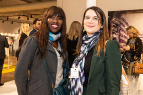 Line-Candide Onoue-Oliveira and Agathe Brun (Intelsat) at the Paperjam Club’s Let’s Taste: Caviar & Champagne event, held at the Smets Concept Store, 14 November 2024. Photo: Eva Krins/Maison Moderne