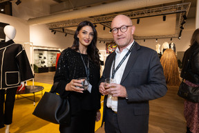 Senay Caglar (Inside Real Estate) and Michel Thielens (MTM Partners) at the Paperjam Club’s Let’s Taste: Caviar & Champagne event, held at the Smets Concept Store, 14 November 2024. Photo: Eva Krins/Maison Moderne
