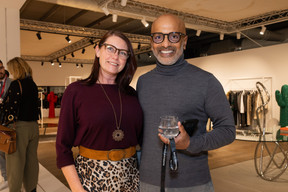 Victoria Cairns and Kasinathan Thambo (J.P. Morgan) at the Paperjam Club’s Let’s Taste: Caviar & Champagne event, held at the Smets Concept Store, 14 November 2024. Photo: Eva Krins/Maison Moderne