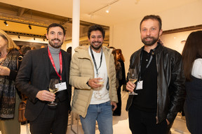 Mikaël Spezzacatena (Paperjam Club), Pascal Fremery and Marcin-Lukasz Tecza (MLT Architecture & Urban Design). Photo: Eva Krins/Maison Moderne