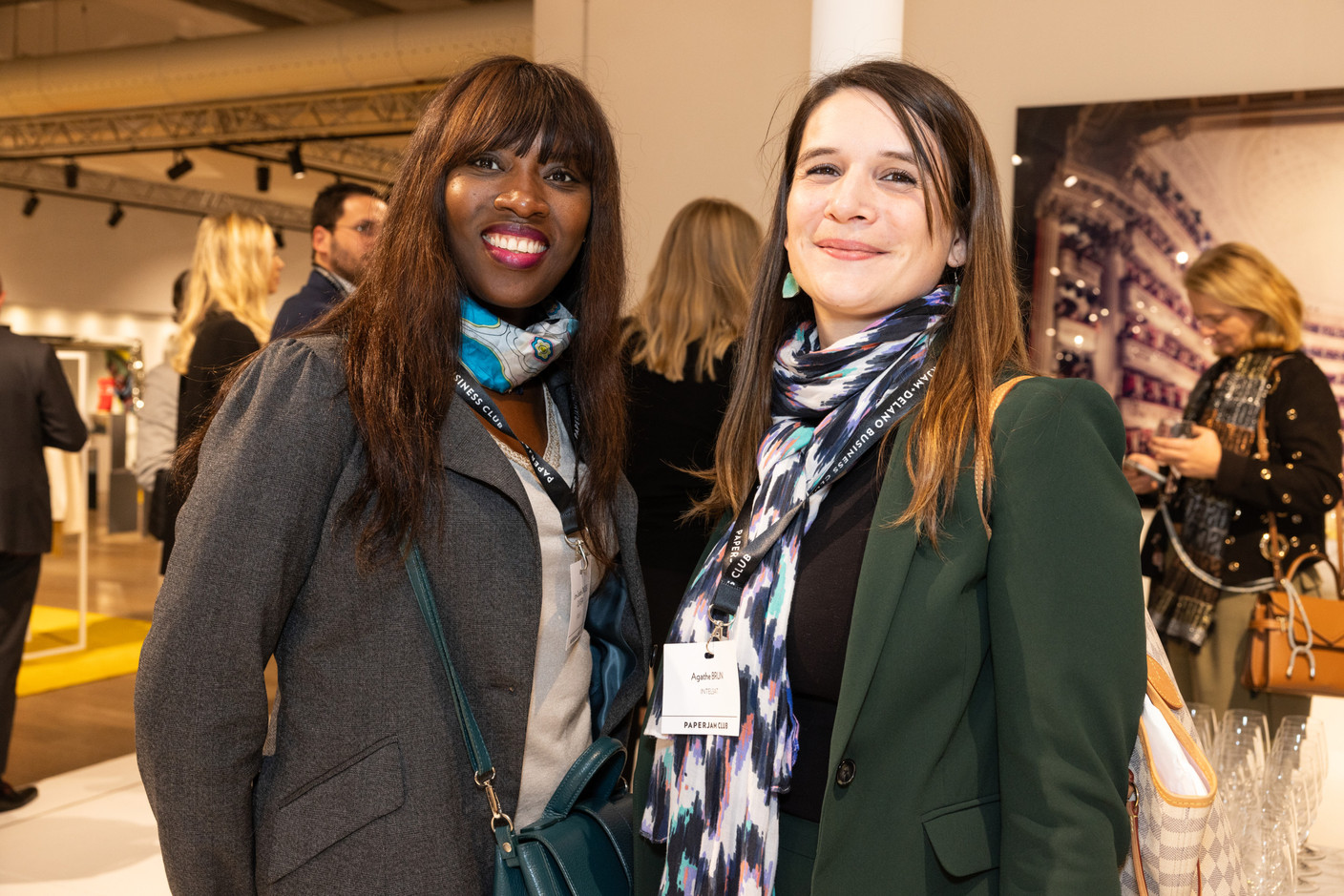 Line-Candide Onoue-Oliveira and Agathe Brun (Intelsat) at the Paperjam Club’s Let’s Taste: Caviar & Champagne event, held at the Smets Concept Store, 14 November 2024. Photo: Eva Krins/Maison Moderne
