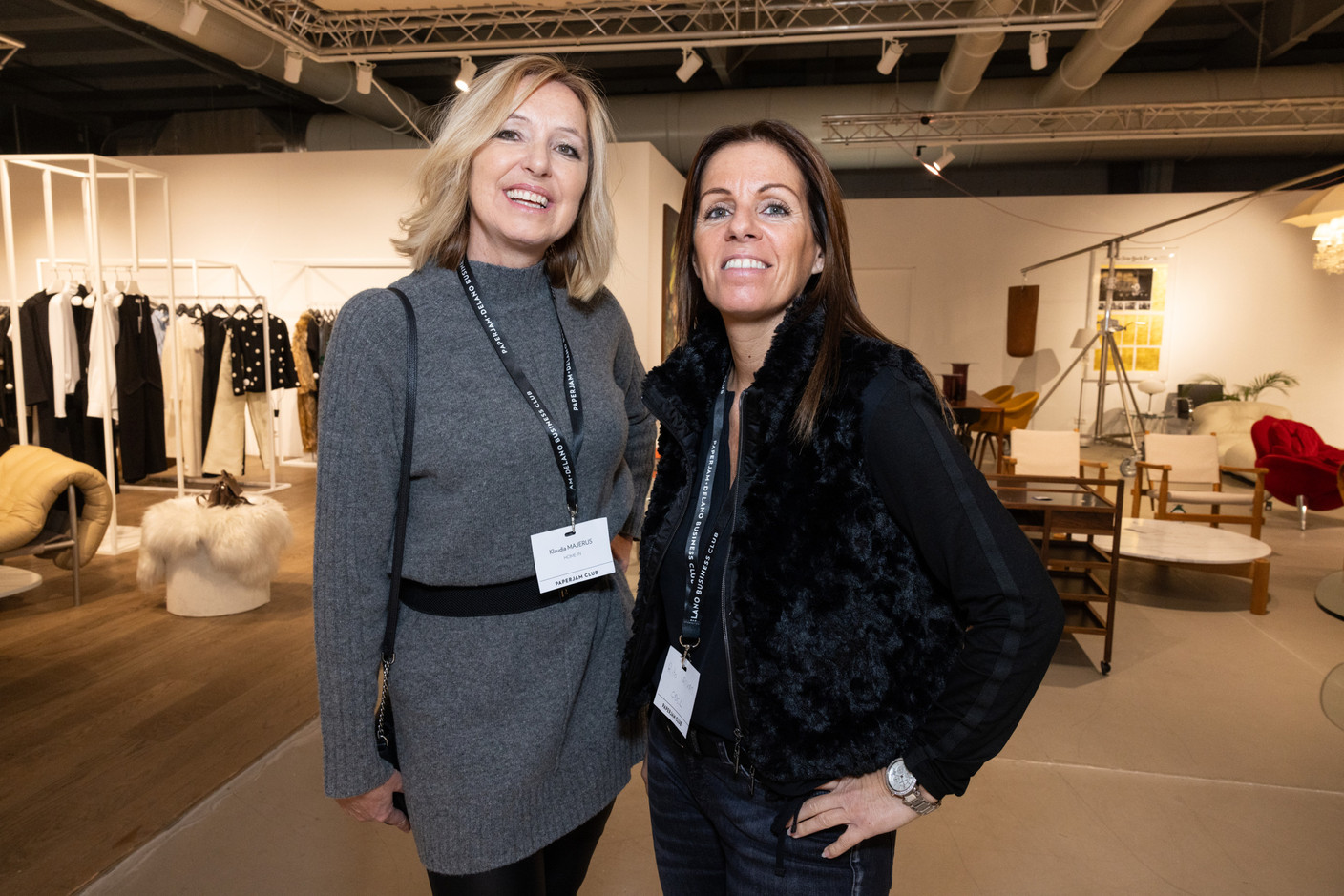 Klaudia Majerus (Home-In) and Rita Rivas (CDCL) at the Paperjam Club’s Let’s Taste: Caviar & Champagne event, held at the Smets Concept Store, 14 November 2024. Photo: Eva Krins/Maison Moderne