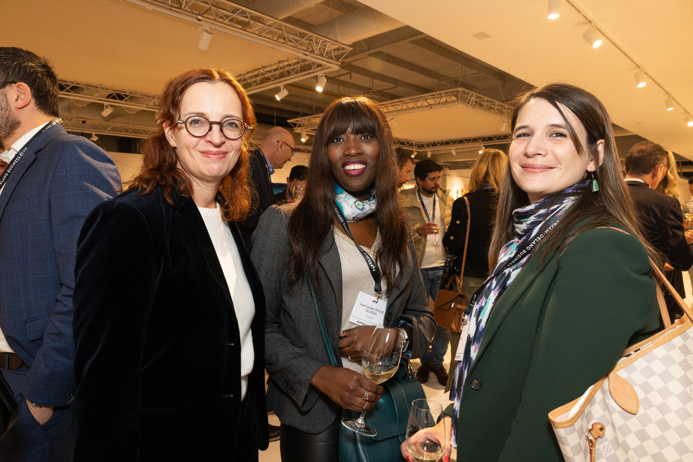 Hélène Weydert (Hélène Weydert Avocat), Line -Candide Onoue-Oliveira and Agathe Brun (Intelsat). Photo: Eva Krins/Maison Moderne